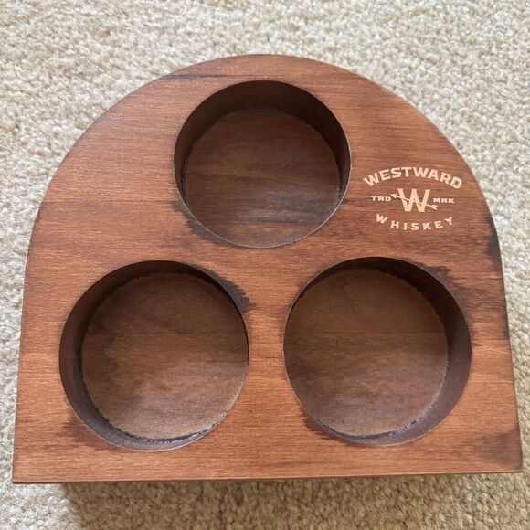 Westward Whiskey Wooden Flight Tasting Tray - Picture 1 of 7